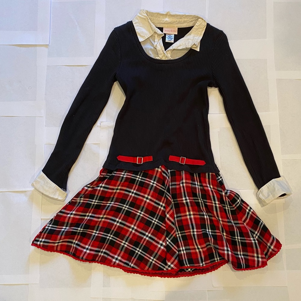 Red plaid dress